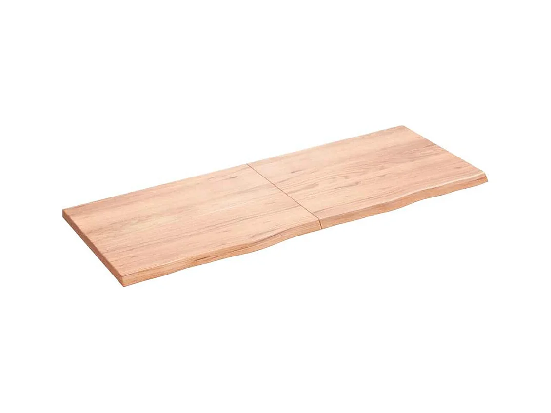 Étagère murale marron clair bois chêne massif traité