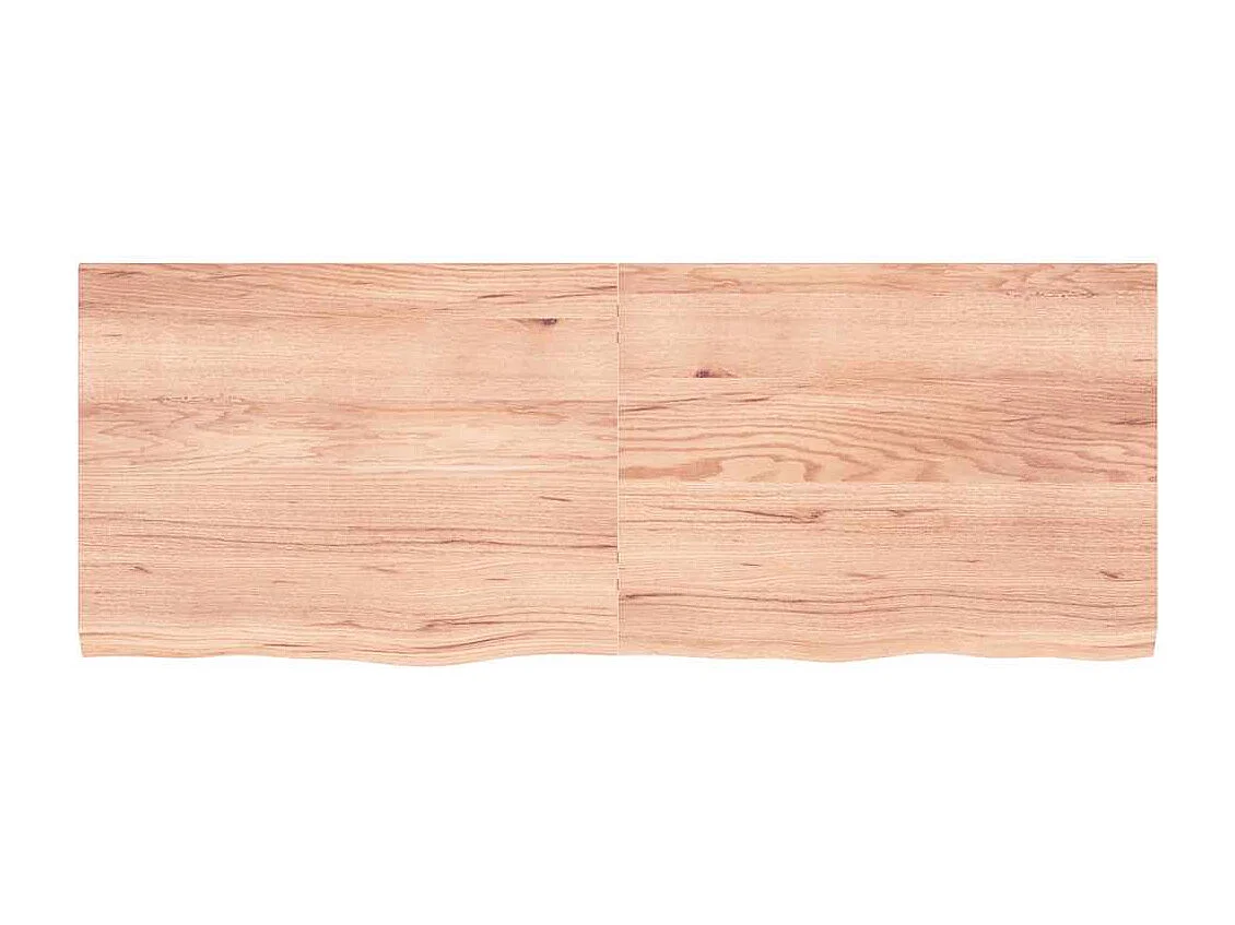 Étagère murale marron clair bois chêne massif traité