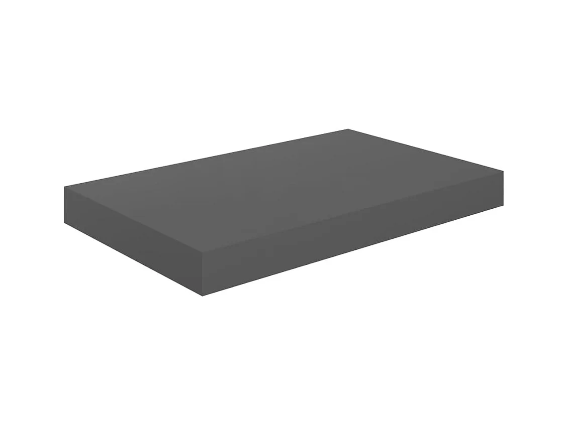 Estante flotante de pared 2 uds Gris brillo 40x23x3,8 cm MDF