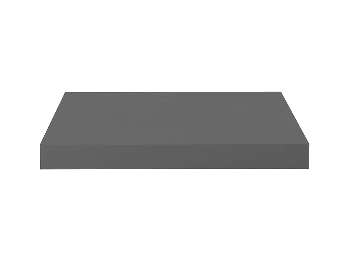 Estante flotante de pared 2 uds Gris brillo 40x23x3,8 cm MDF
