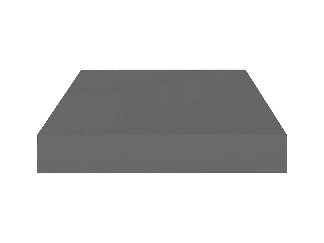 Estante flotante de pared 2 uds Gris brillo 40x23x3,8 cm MDF