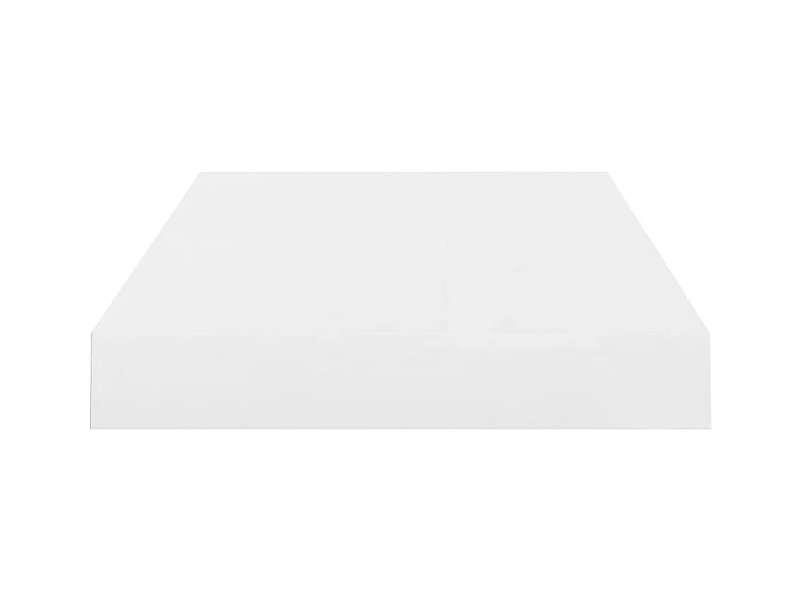 Mensola da parete sospesa 4 pezzi Bianco lucido 40x23x3,8 cm MDF