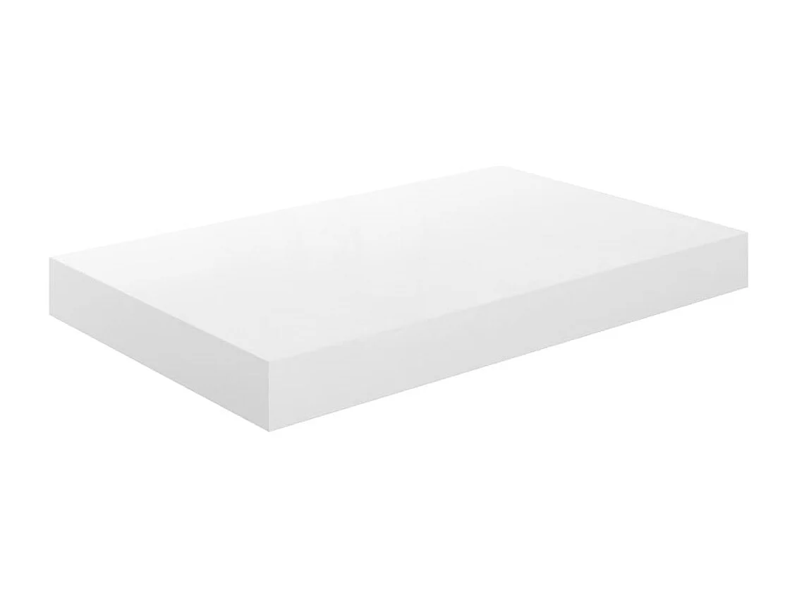Estantería flotante de pared 4 piezas Blanco Brillo 40x23x3,8 cm MDF