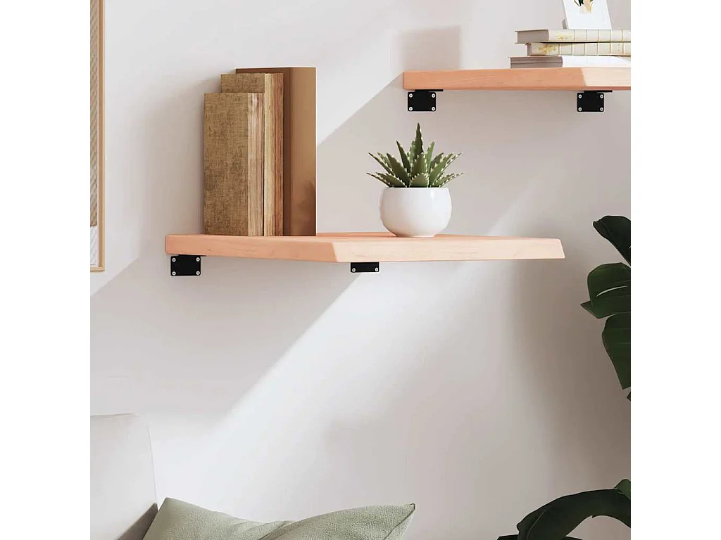 Wandplank 40x50x(2-4)cm onbehandeld massief eikenhout