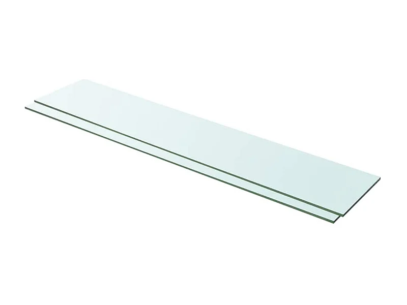 Panneaux d'étagère 2 pcs Verre Transparent 100 x 20 cm