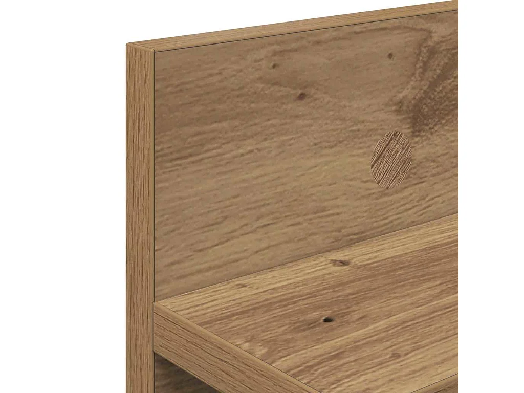 Porte-manteau mural chêne artisanal 80 x 10.5 x 18 cm