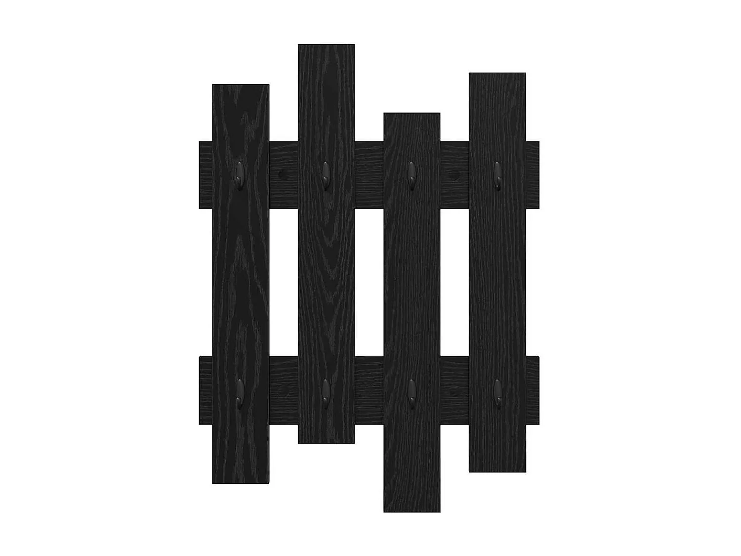 Appendiabiti da parete Rovere nero 60 x 3 x 82 cm Legno ingegnerizzato