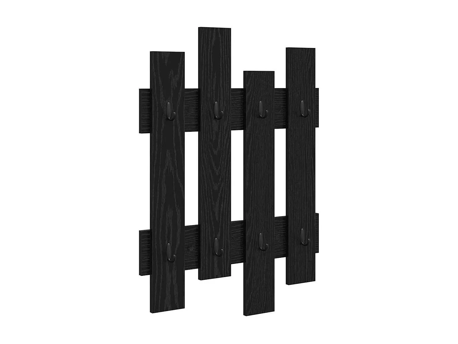 Porte-manteau mural Chêne noir 60 x 3 x 82 cm Bois d'ingénierie