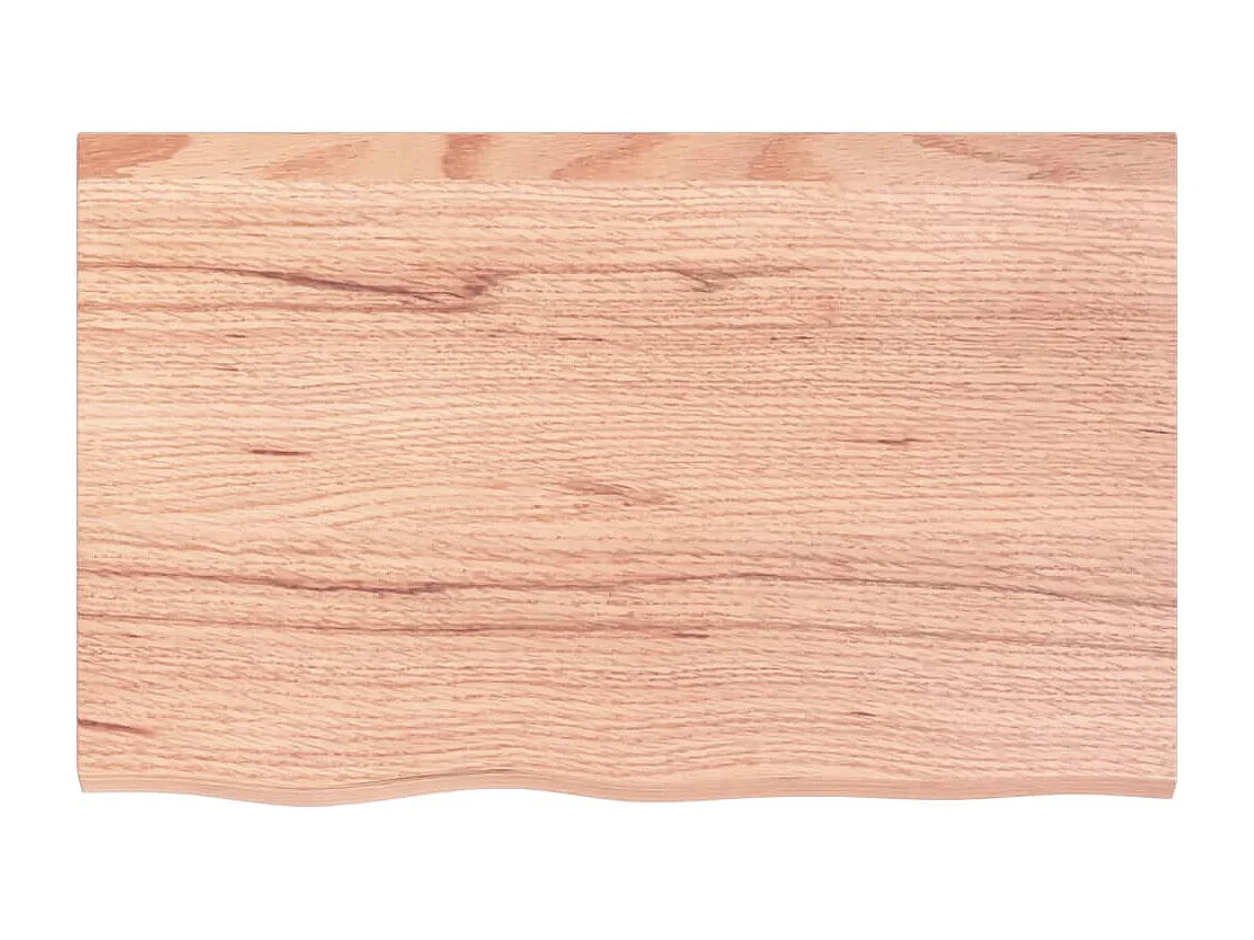 Étagère murale marron clair bois chêne massif traité