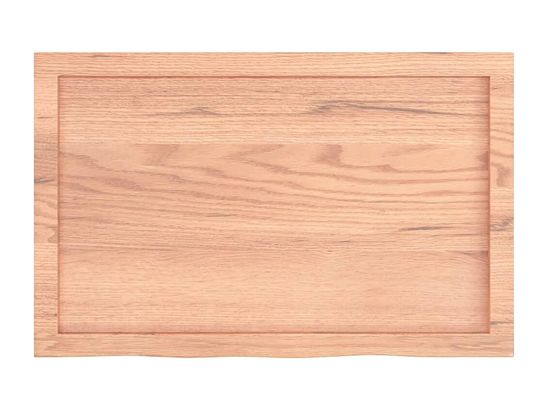 Étagère murale marron clair bois chêne massif traité