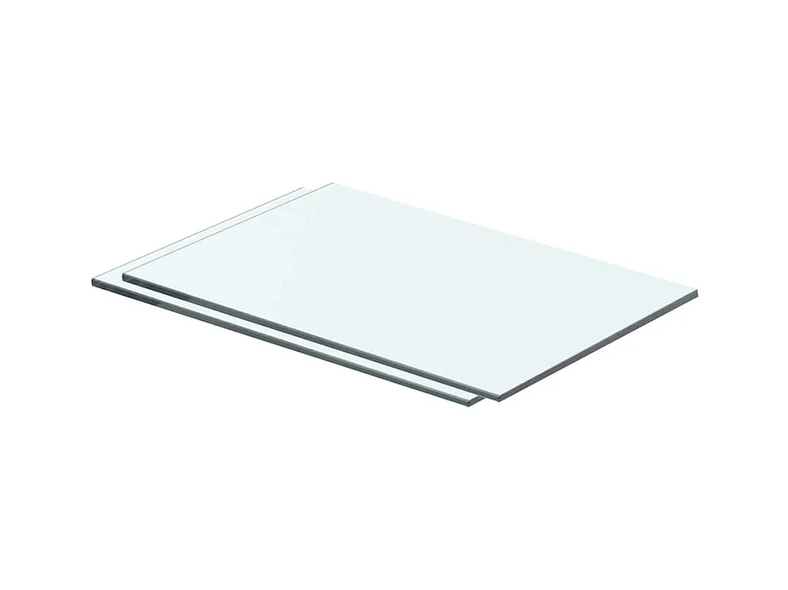 Panneaux d'étagère 2 pcs Verre Transparent 40 x 20 cm