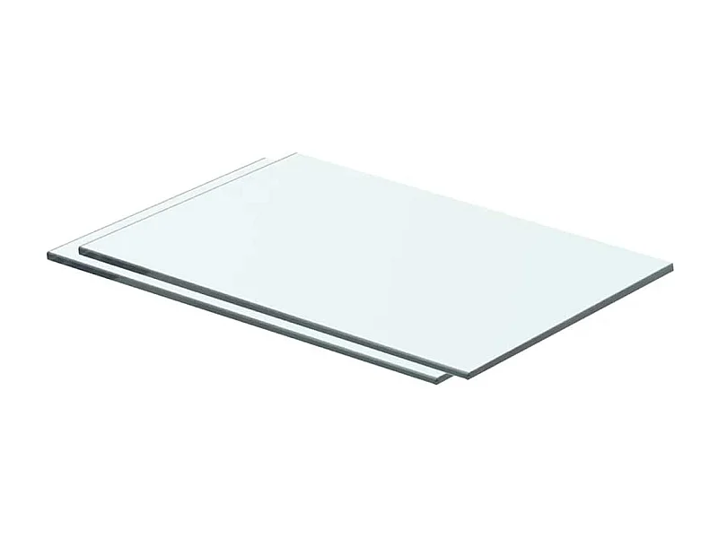 Panneaux d'étagère 2 pcs Verre Transparent 40 x 20 cm