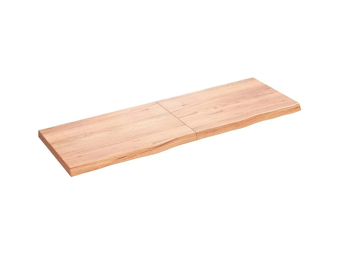 Étagère murale marron clair bois chêne massif traité