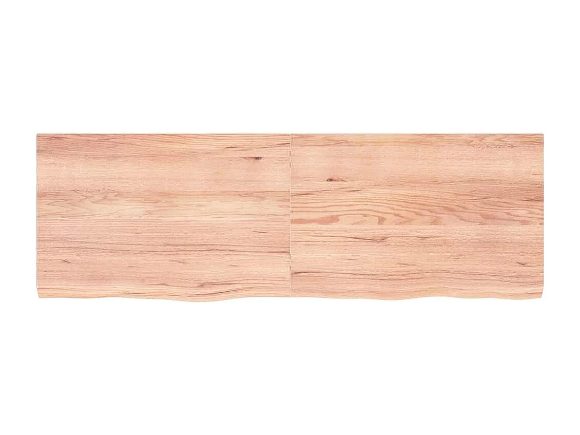 Estante de pared marrón claro en madera maciza de roble tratado