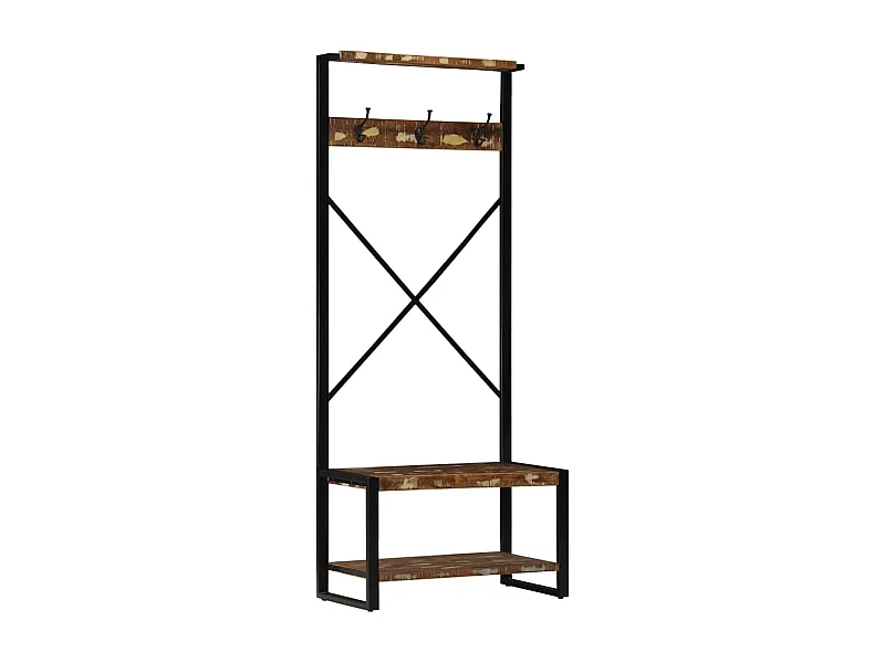 Veelkleurige kledingrek 80x40x190 cm