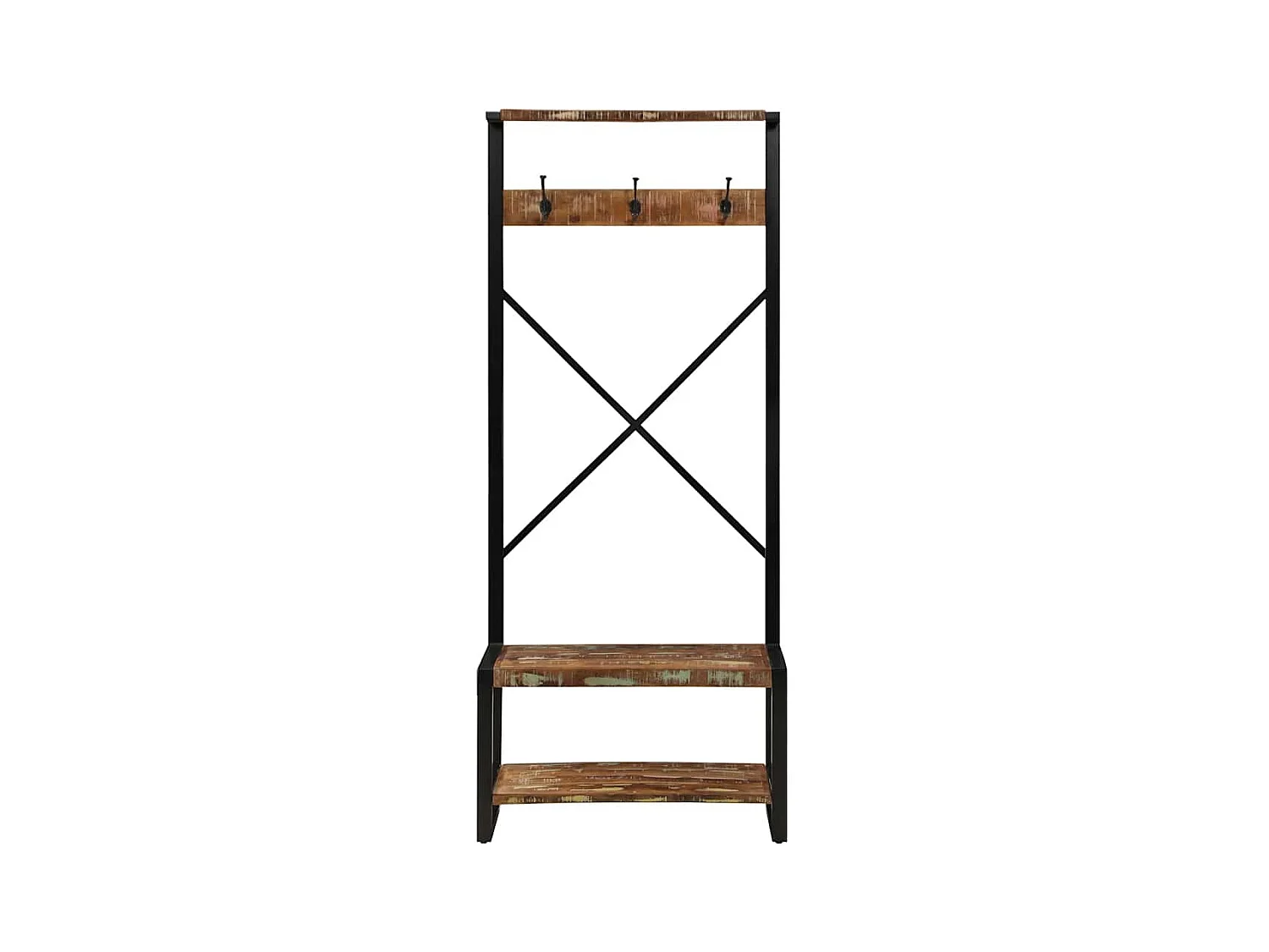 Veelkleurige kledingrek 80x40x190 cm