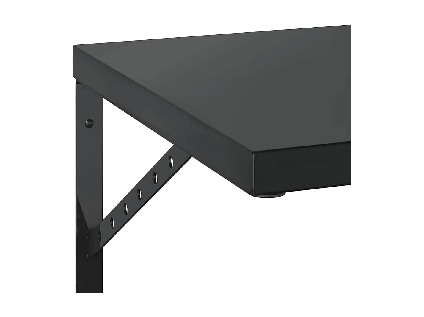 Étagères murales 2 pcs 75x40 cm noir acier inoxydable