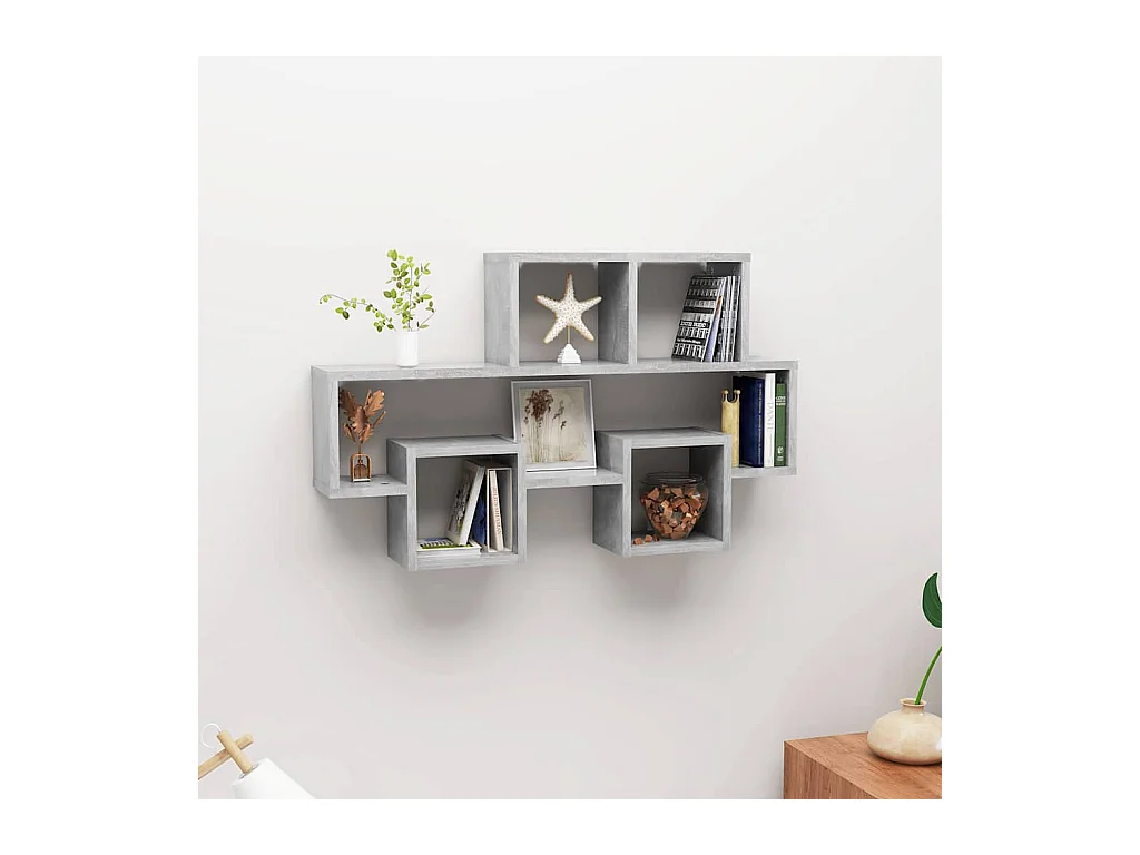 Mensola da parete a forma di auto Grigio cemento Legno ingegnerizzato