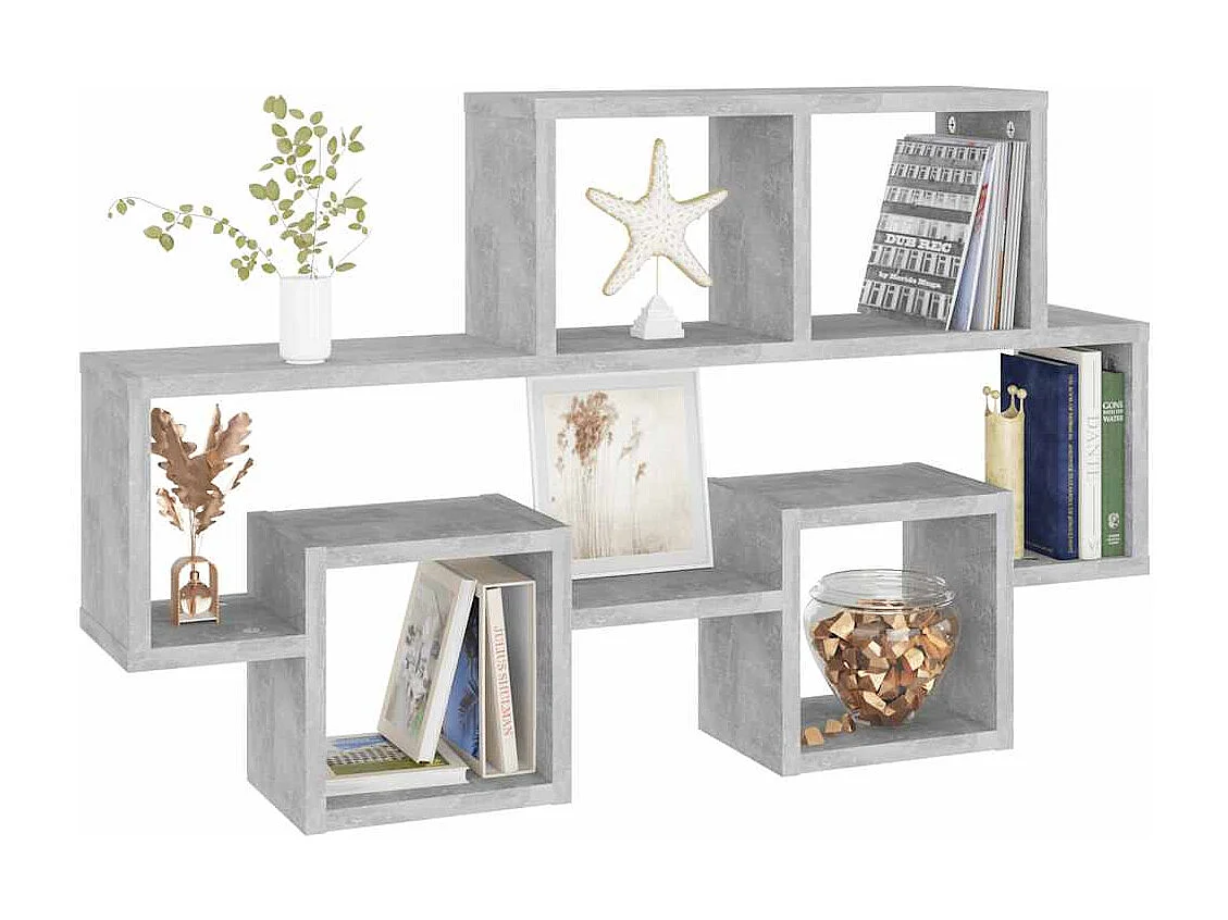 Mensola da parete a forma di auto Grigio cemento Legno ingegnerizzato