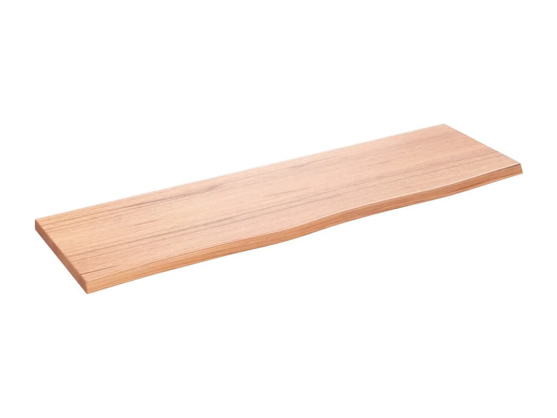Étagère murale marron clair 100x30x2cm bois chêne massif traité