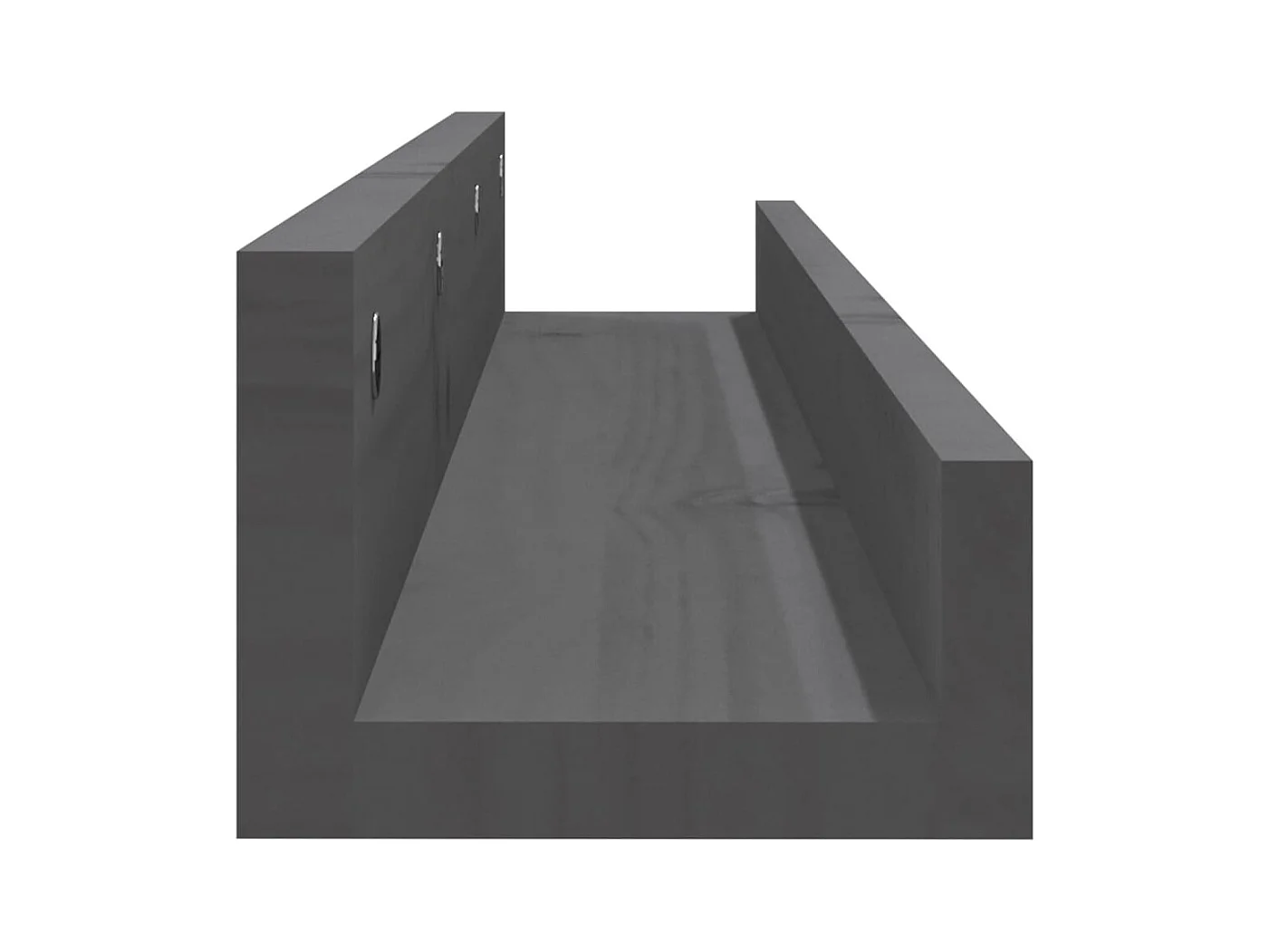 Estantes de pared 2 uds Gris 80x12x9 cm Madera maciza de pino