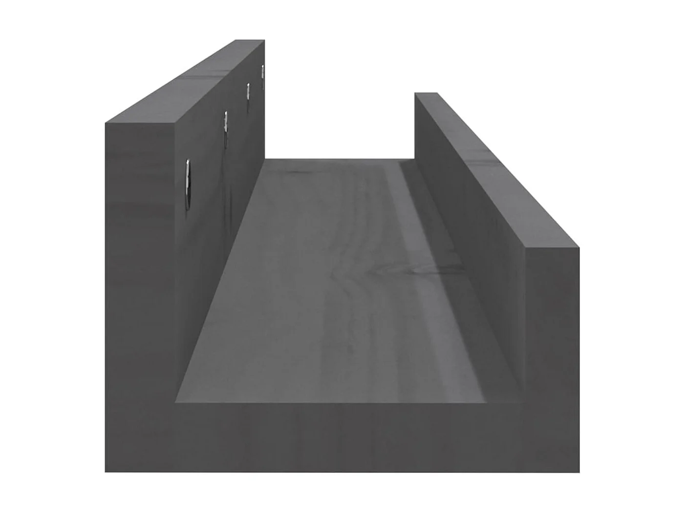Estantes de pared 2 uds Gris 80x12x9 cm Madera maciza de pino