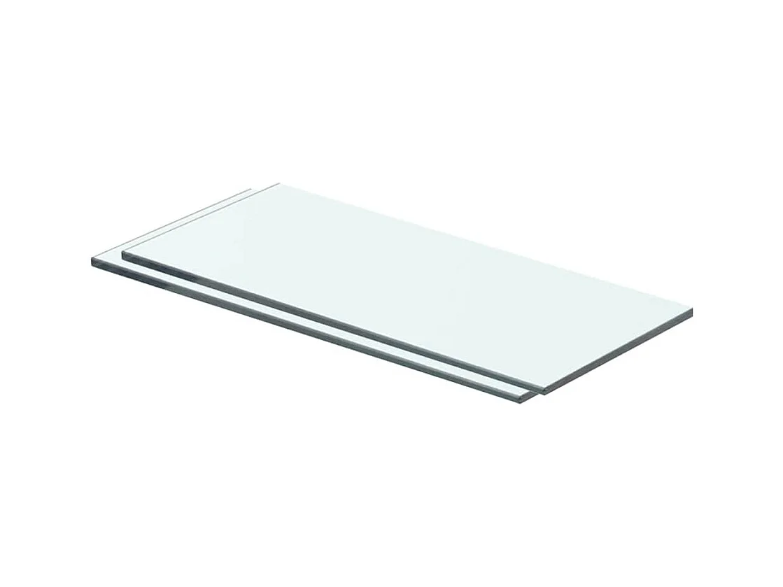 Panneaux d'étagère 2 pcs Verre Transparent 40 x 12 cm