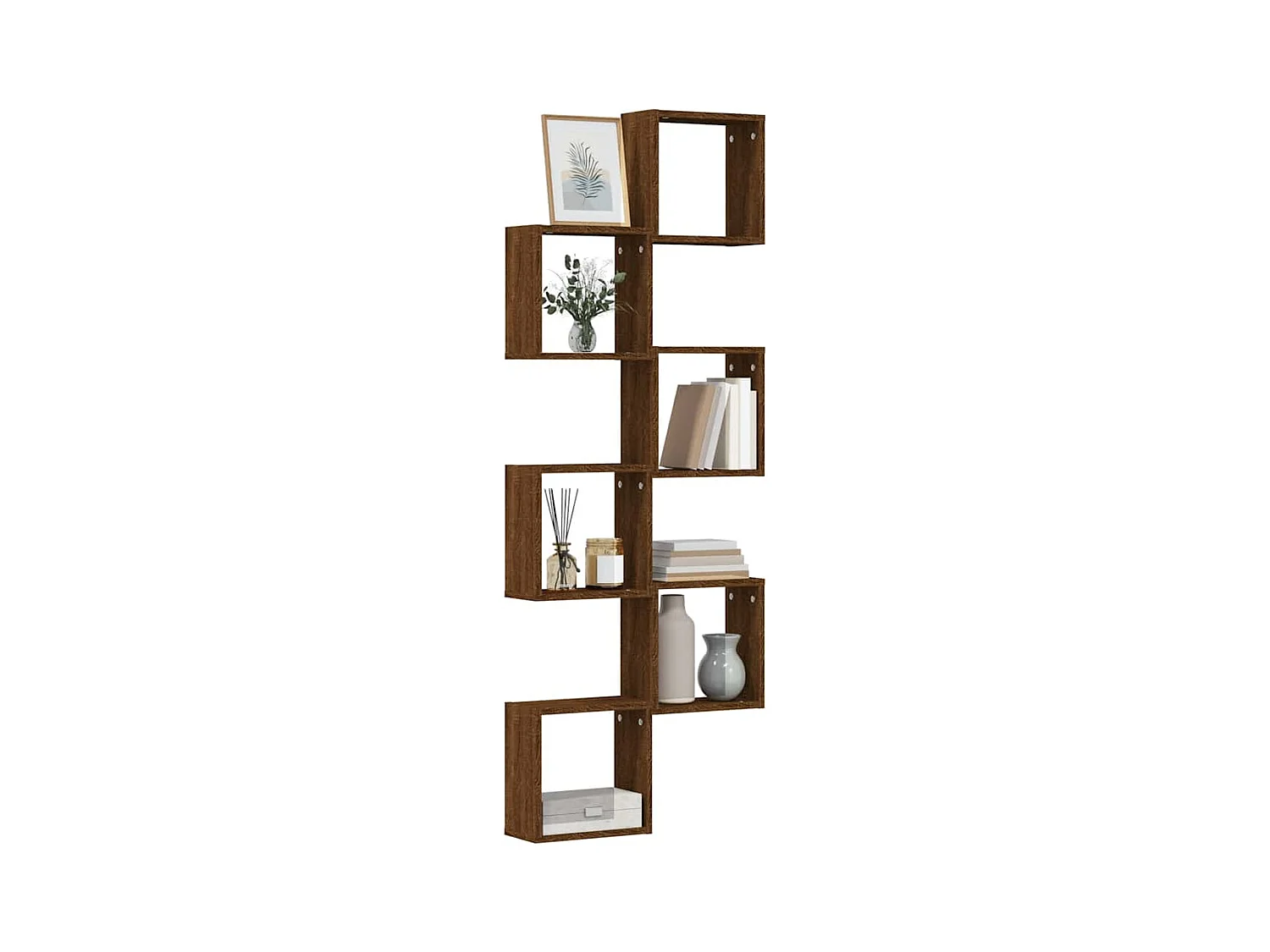 Étagères murales sous forme cube 6 pcs chêne marron 30x15x30cm