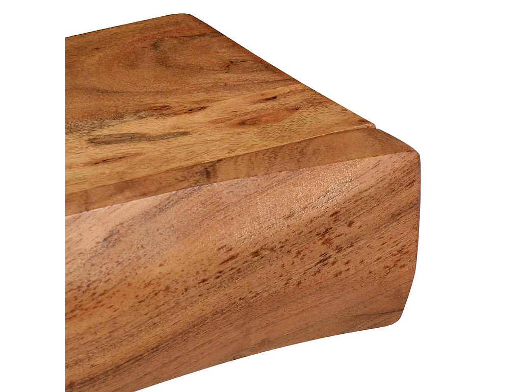 Estantes de pared 2 uds 80x17x8 cm madera maciza de acacia