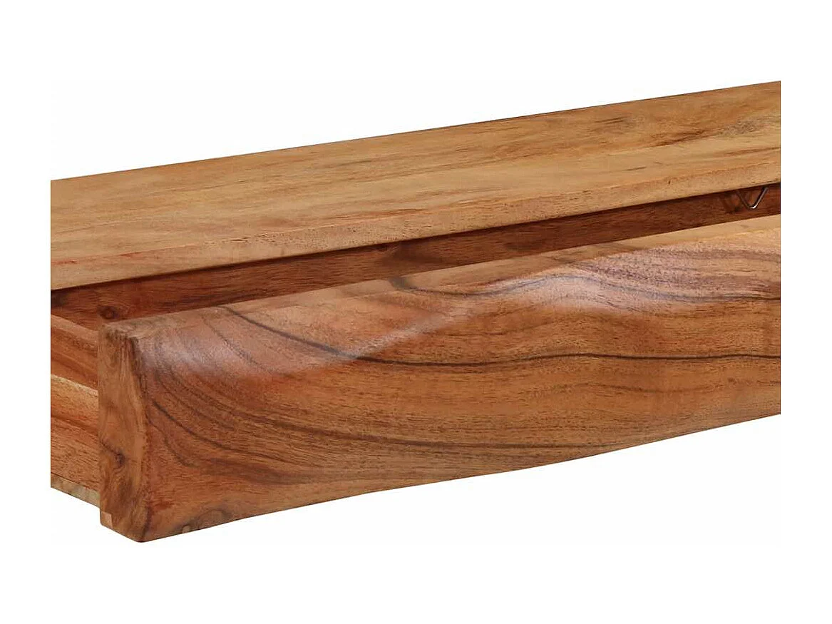 Estantes de pared 2 uds 80x17x8 cm madera maciza de acacia