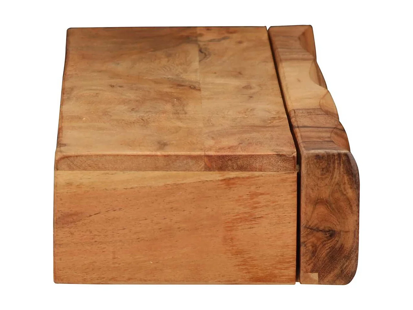 Estantes de pared 2 uds 80x17x8 cm madera maciza de acacia