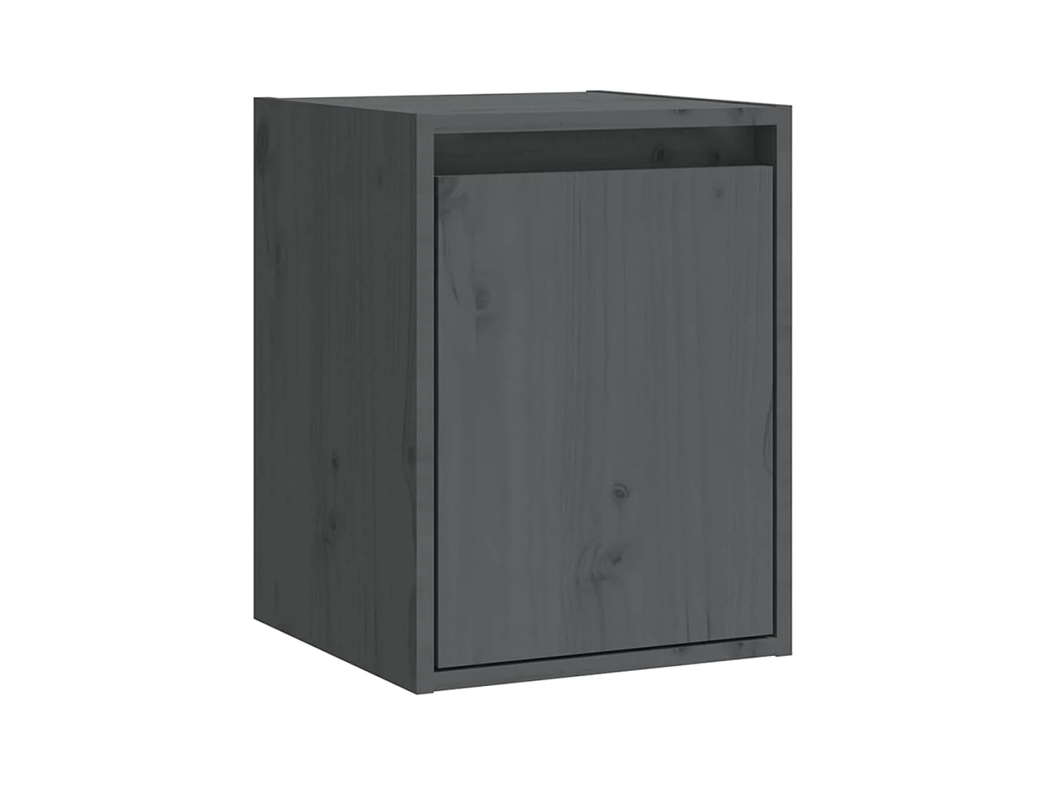 Armarios de pared 2 uds Gris 30x30x40 cm Madera maciza de pino