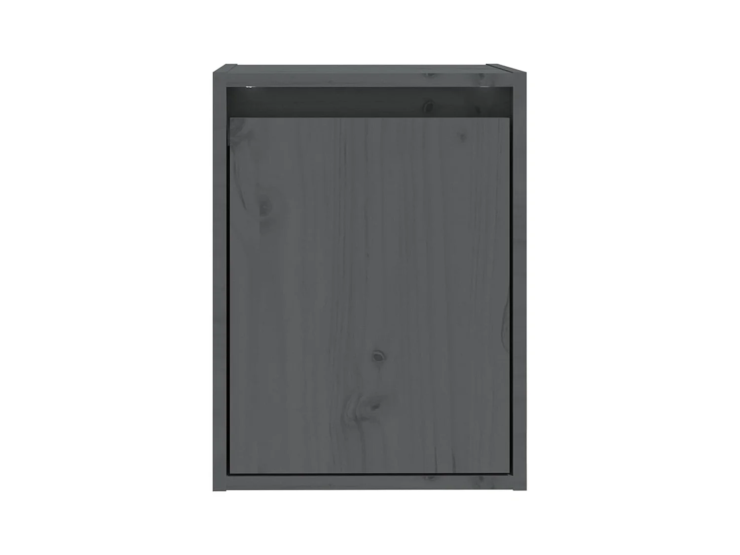 Armarios de pared 2 uds Gris 30x30x40 cm Madera maciza de pino