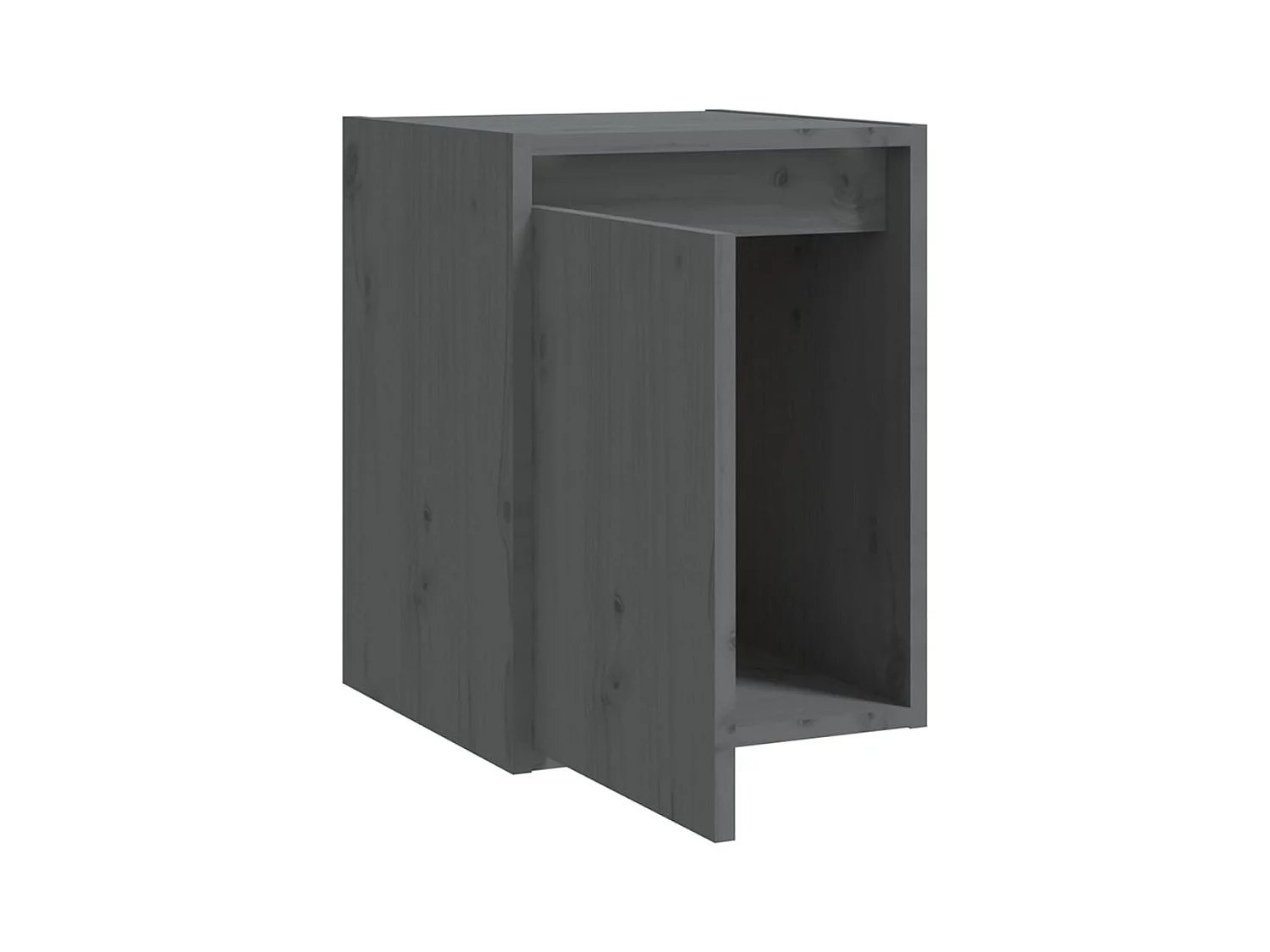 Armarios de pared 2 uds Gris 30x30x40 cm Madera maciza de pino