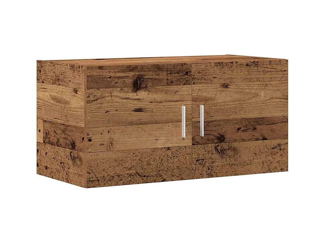 Meuble mural vieux bois 80x39x40 cm bois d'ingénierie