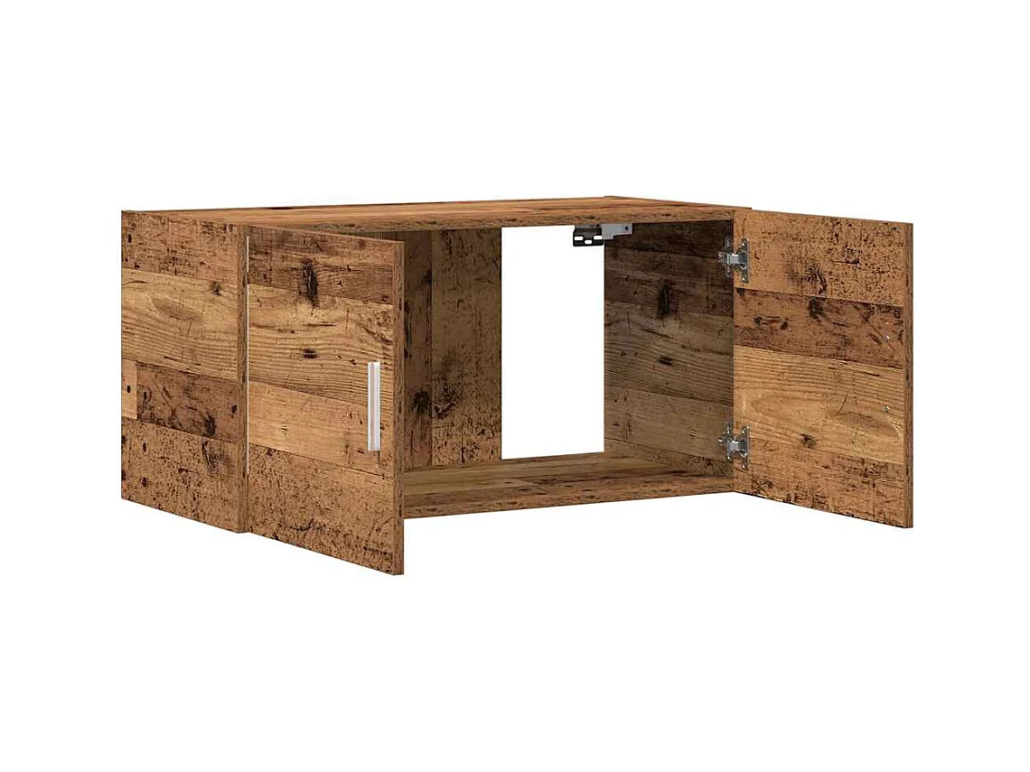 Meuble mural vieux bois 80x39x40 cm bois d'ingénierie