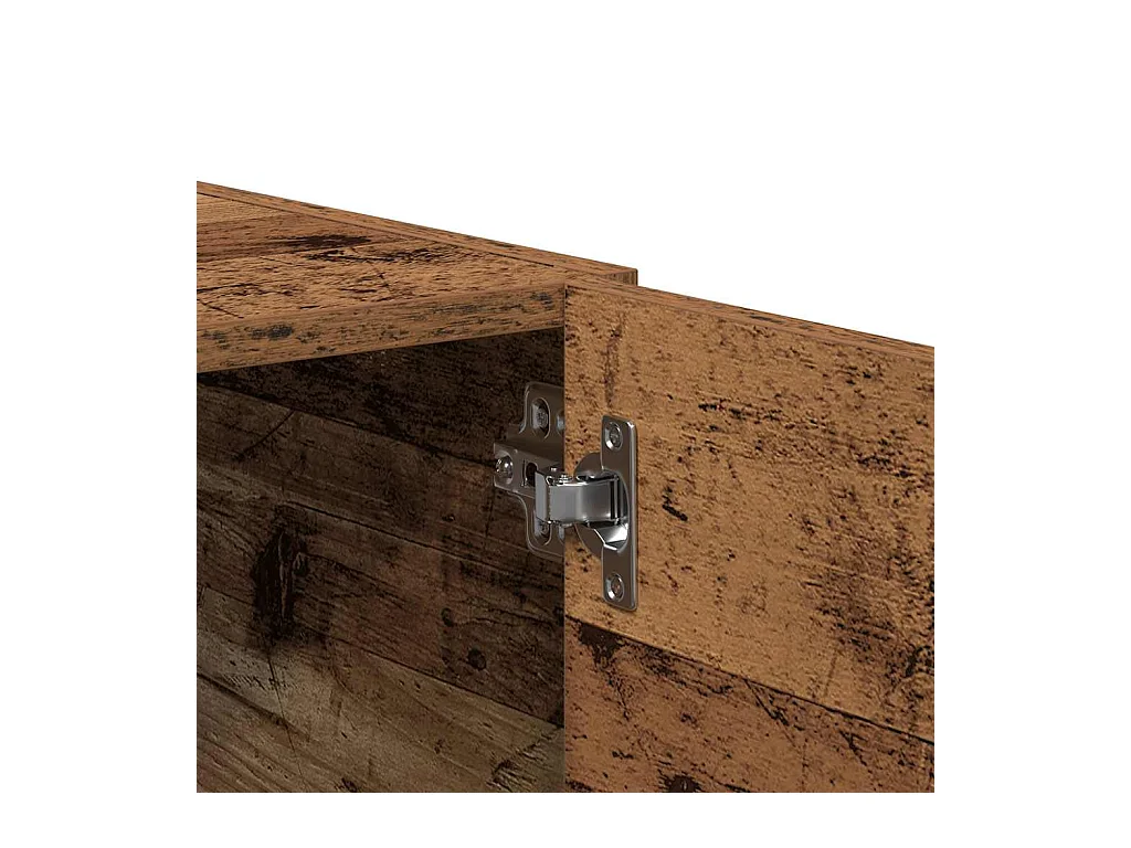 Meuble mural vieux bois 80x39x40 cm bois d'ingénierie