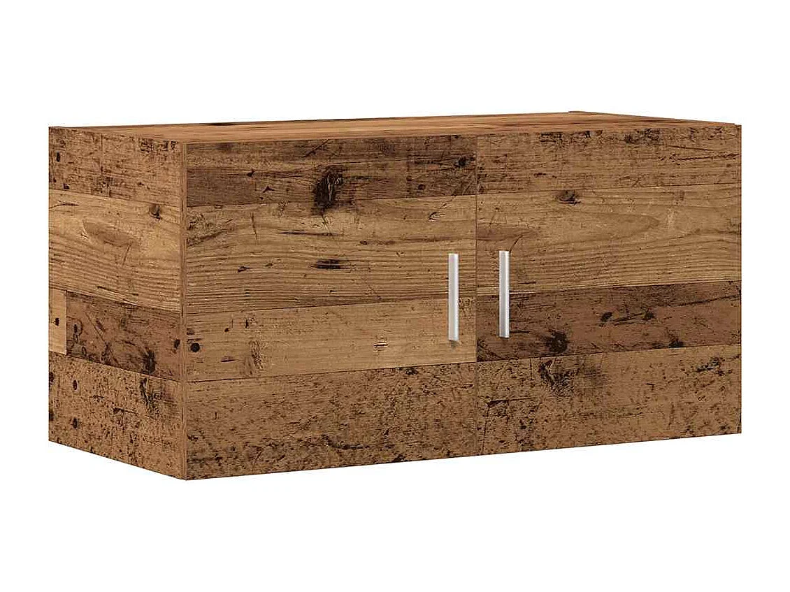 Meuble mural vieux bois 80x39x40 cm bois d'ingénierie