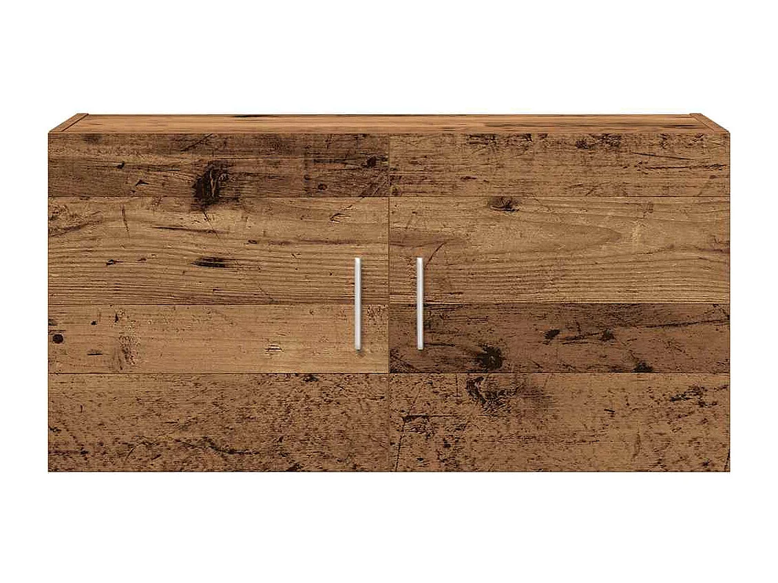 Meuble mural vieux bois 80x39x40 cm bois d'ingénierie