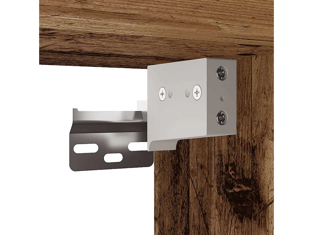 Meuble mural vieux bois 80x39x40 cm bois d'ingénierie