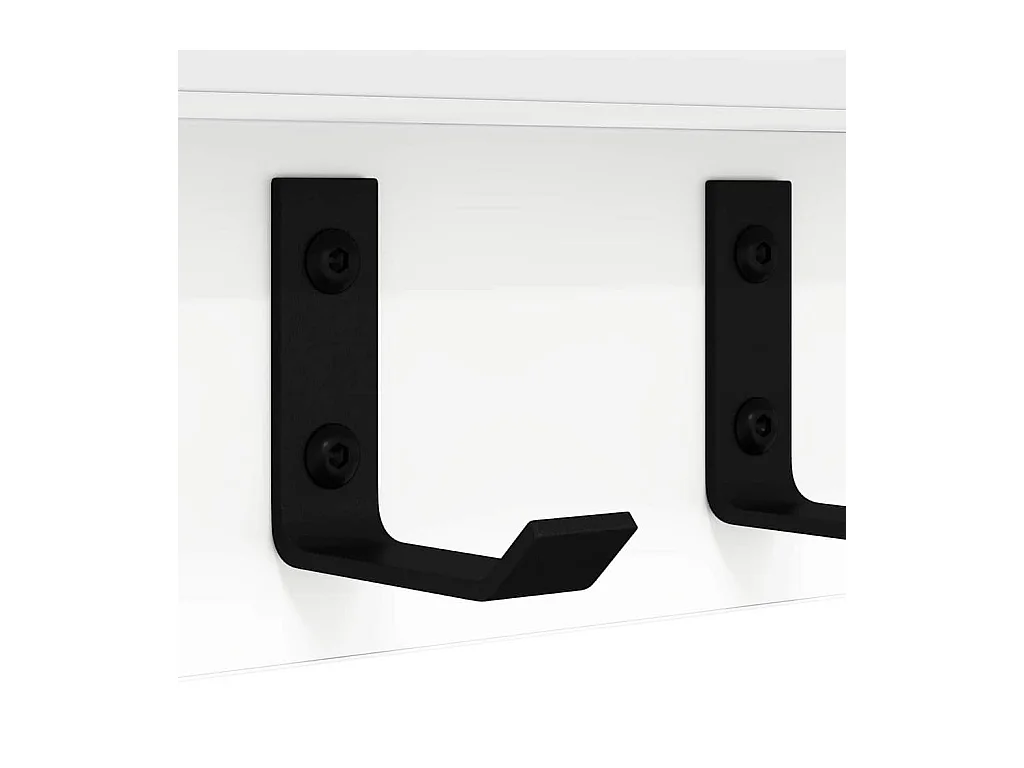 Appendiabiti da parete Bianco 80 x 10,5 x 10,5 cm Legno ingegnerizzato