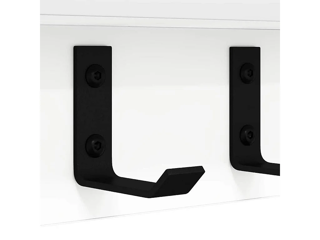 Porte-manteau mural Blanc 80 x 10.5 x 10.5 cm Bois d'ingénierie