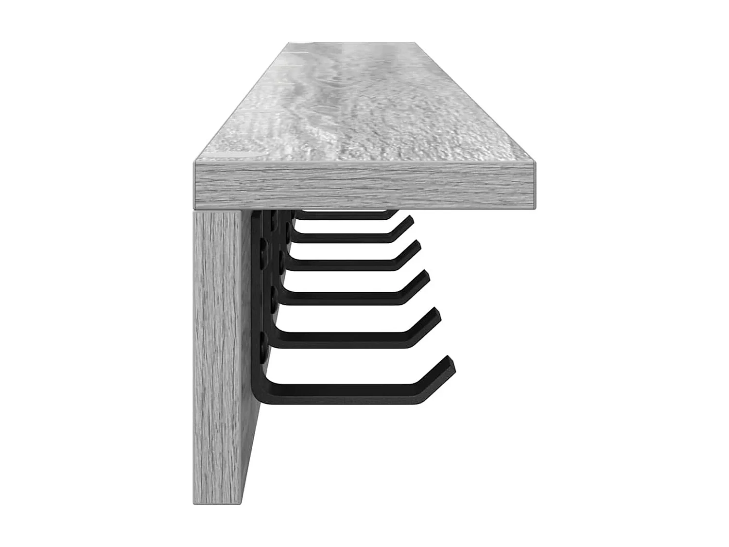 Perchero de pared Sonoma gris 100 x 10,5 x 10,5 cm