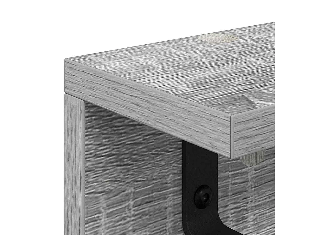 Perchero de pared Sonoma gris 100 x 10,5 x 10,5 cm