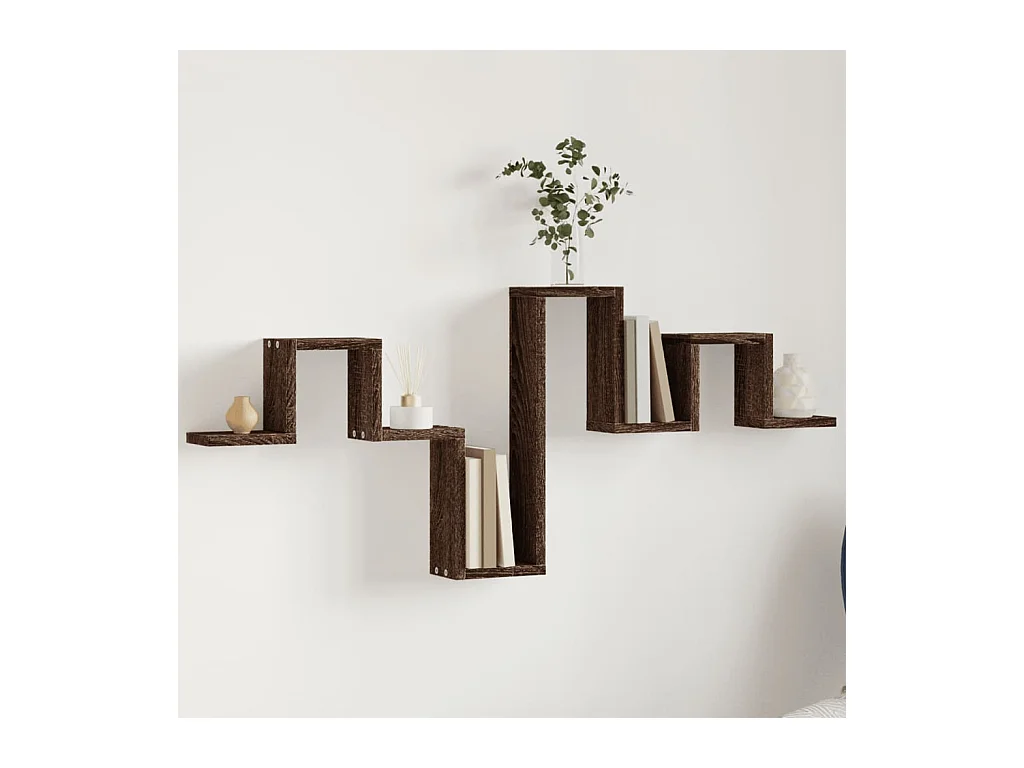 Estante de pared roble marrón 104,5x10x43 cm madera de ingeniería