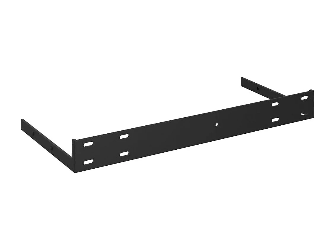 Estantería flotante de pared 4 piezas Negro Brillo 40x23x3,8 cm MDF