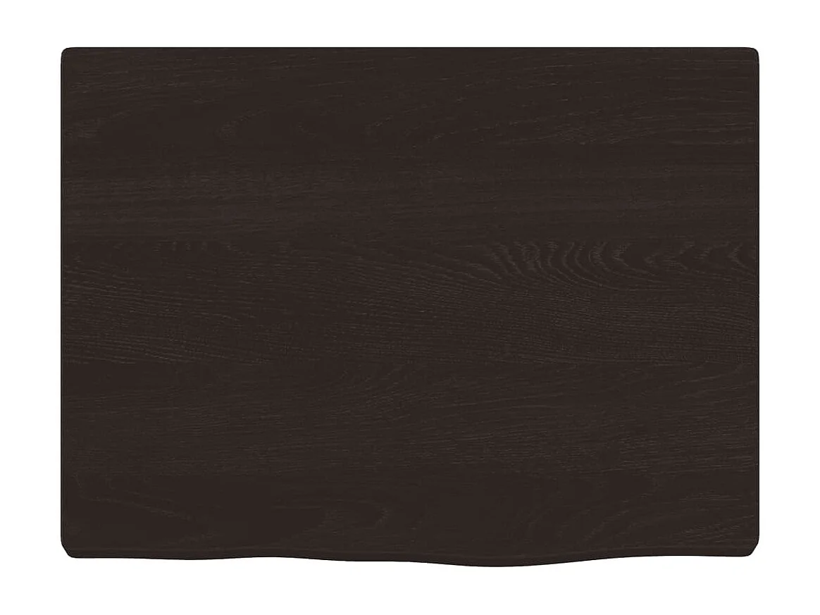 Donkerbruine wandplank 40x30x2 cm massief behandeld eikenhout