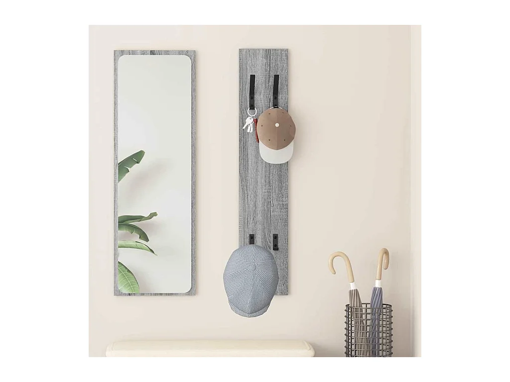 Perchero de pared Sonoma gris 20 x 1,5 x 100 cm