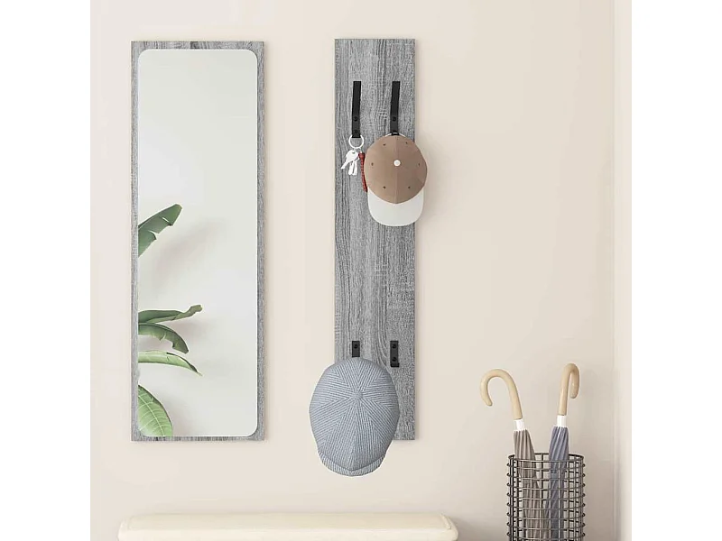 Porte-manteau mural Montage mural Sonoma gris 20 x 1.5 x 100 cm