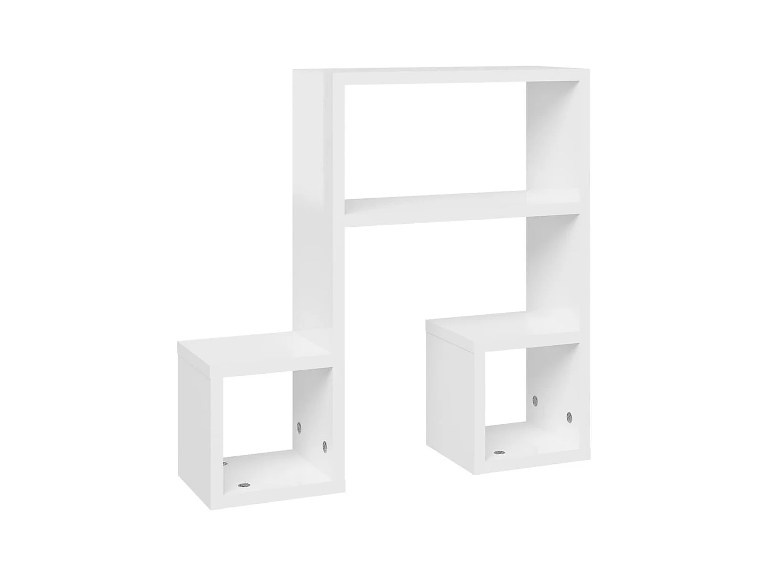 Mensole da parete 2 pezzi bianco lucido 50x15x50cm in legno ingegnerizzato